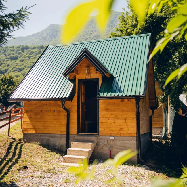 comfy looking bungalow surrounded by stunning nature